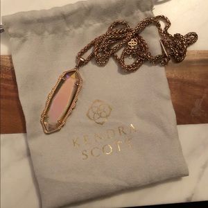 Peach iridescent Fran necklace